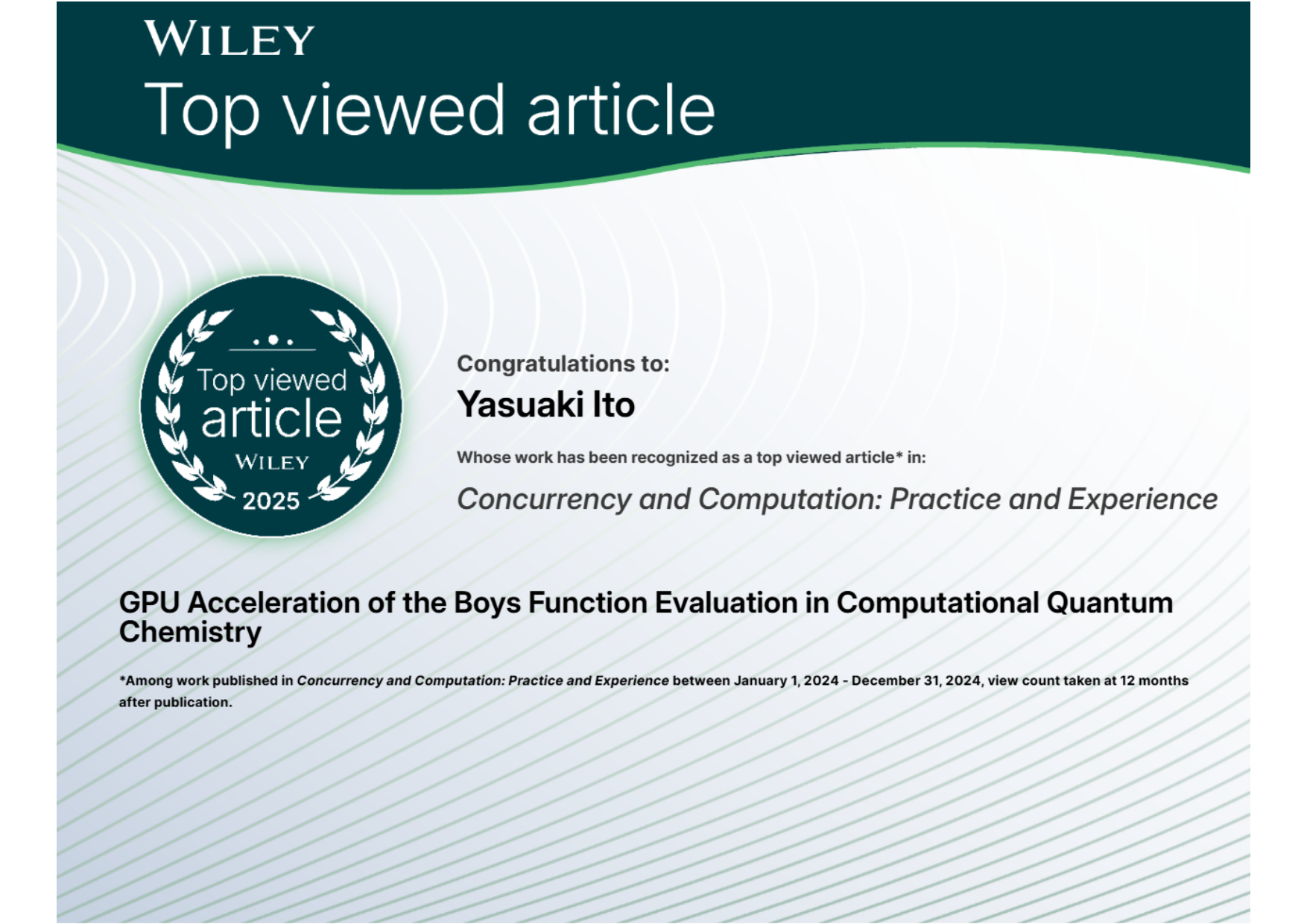 Best Paper Award